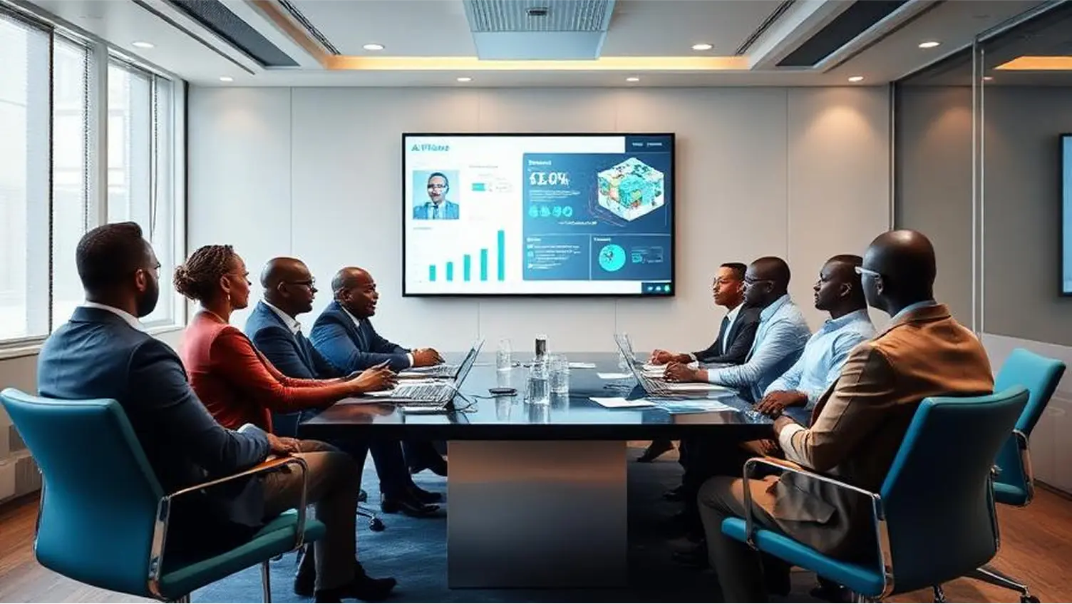 Executive boardroom meeting